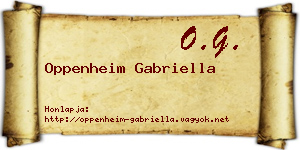 Oppenheim Gabriella névjegykártya